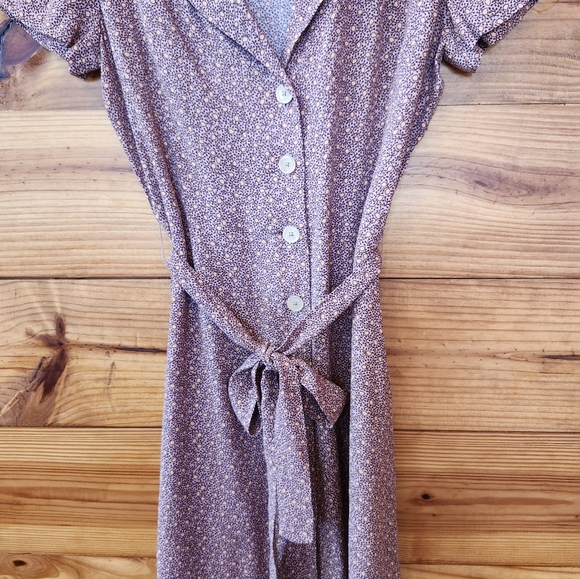 Wilfred Mauve Purple Pink Button-Up Mini Dress Small - Picture 3 of 8